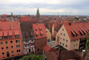 View of the old town from Nuremberg Castle.